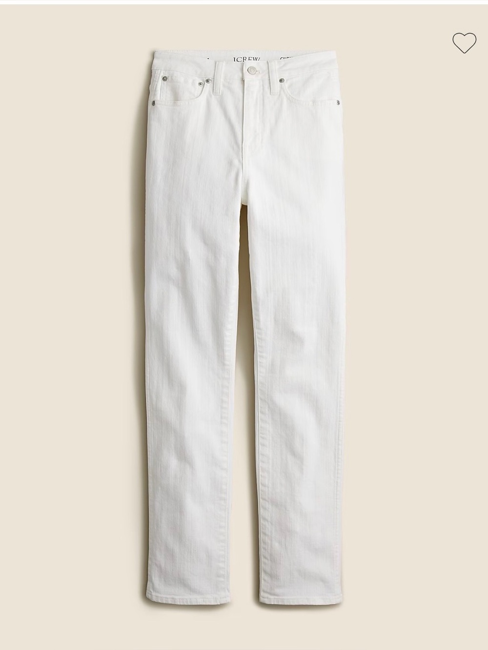 J. Crew Curvy vintage slim-straight jean in white wash